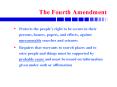 The Fourth Amendment PowerPoint PPT Presentation