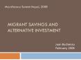 Migrant savingS and alternative investment PowerPoint PPT Presentation