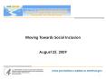 Moving Towards Social Inclusion PowerPoint PPT Presentation