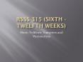 RSSS 315 Sixth Twelfth Weeks PowerPoint PPT Presentation