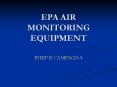 EPA AIR MONITORING EQUIPMENT PowerPoint PPT Presentation