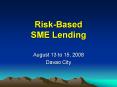 Risk-Based SME Lending PowerPoint PPT Presentation