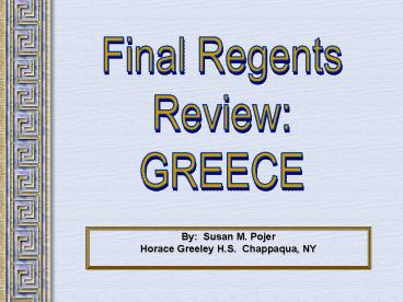 Regents Review Ancient Greece