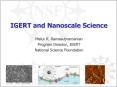 IGERT and Nanoscale Science PowerPoint PPT Presentation