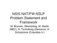 NSIS NAT/FW NSLP Problem Statement and Framework