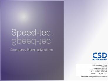 CSD Australasia Pty Ltd Brisbane Queensland, Australia