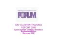 CAF CLUSTER TRAINING PowerPoint PPT Presentation