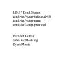 LDUP Draft Status: draftietfldupinfomod08 draftietfldupmrm draftietfldupprotocol PowerPoint PPT Presentation