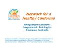 Network for a Healthy California PowerPoint PPT Presentation