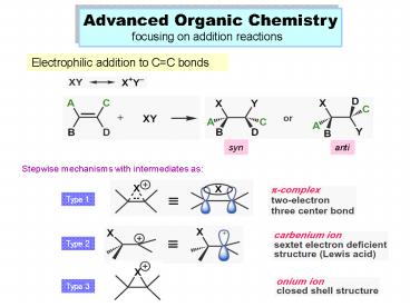 Advanced Organic Chemistry