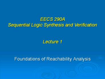 Foundations of Reachability Analysis