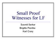 Small Proof Witnesses for LF
