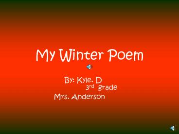 My Winter Poem