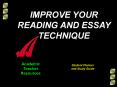 Essay Writing and Reading Strategies PowerPoint PPT Presentation