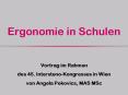 Ergonomie in Schulen PowerPoint PPT Presentation