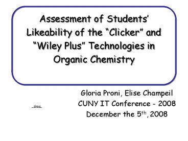 Gloria Proni, Elise Champeil