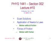 PHYS 1441 – Section 002 Lecture 10