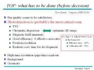 TOP: what has to be done (before decision)