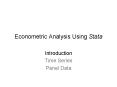 Econometric Analysis Using Stata PowerPoint PPT Presentation