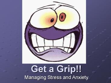 Stress and Anxiety Workshop