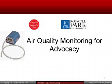 Air Quality Monitoring for Advocacy
