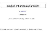 Studies of Lambda polarization
