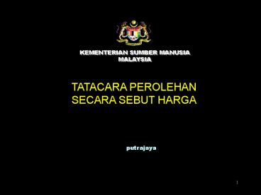 BAHAGIAN PENGURUSAN PEROLEHAN KERAJAAN