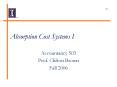 Absorption Cost Systems I PowerPoint PPT Presentation