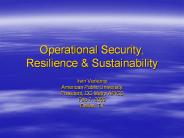 Operational Security, Resilience