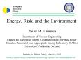 Energy, Risk, and the Environment PowerPoint PPT Presentation