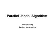 Parallel Jacobi Algorithm