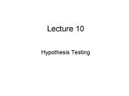 Hypothesis Testing