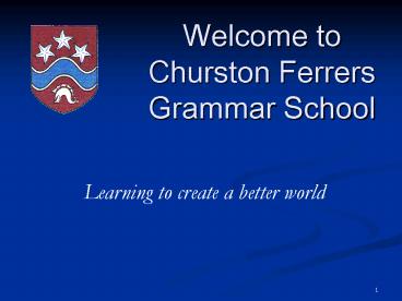 Welcome to Churston Ferrers Grammar School