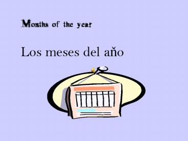Months of the year