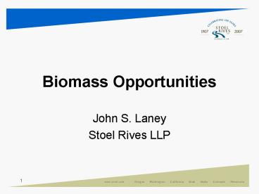 Biomass Opportunities