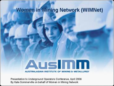 Women in Mining Network WIMNet