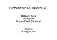Performance of Stripped LAT