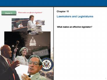 Lawmakers and Legislatures