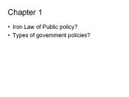 Iron Law of Public policy?