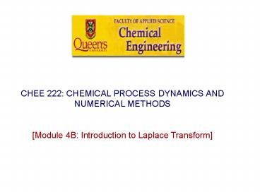 CHEE 321 CHEMICAL REACTION ENGINEERING