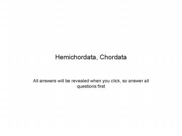 Hemichordata, Chordata