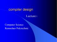 compiler design