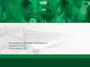 Presentation to Portfolio Committee on
