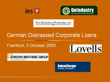 German Distressed Corporate Loans