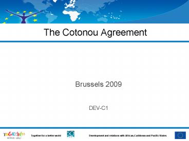The Cotonou Agreement