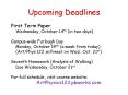 Upcoming Deadlines PowerPoint PPT Presentation