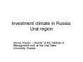 Investment climate in Russia: Ural region PowerPoint PPT Presentation