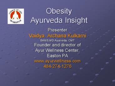 Obesity Ayurveda Insight