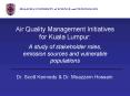 Air Quality Management Initiatives for Kuala Lumpur: PowerPoint PPT Presentation