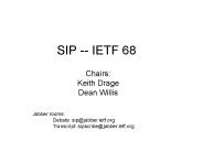 SIP -- IETF 68